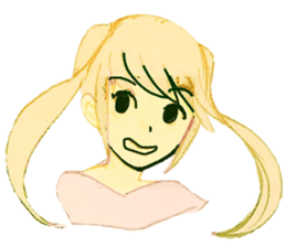 twin tail girls3 sticker #9114096