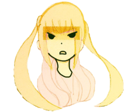 twin tail girls3 sticker #9114099