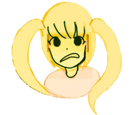 twin tail girls3 sticker #9114100