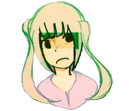 twin tail girls3 sticker #9114106