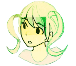 twin tail girls3 sticker #9114110