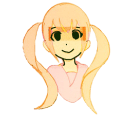 twin tail girls3 sticker #9114119