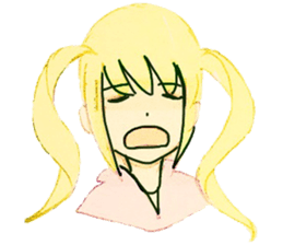 twin tail girls3 sticker #9114124