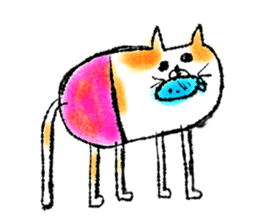 Watercolor cat sticker #9114608