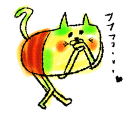 Watercolor cat sticker #9114613