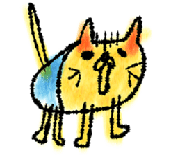 Watercolor cat sticker #9114637
