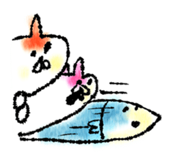 Watercolor cat sticker #9114644