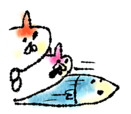 Watercolor cat sticker #9114644