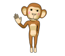 Gesture monkey sticker #9115568