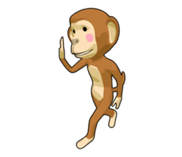 Gesture monkey sticker #9115569