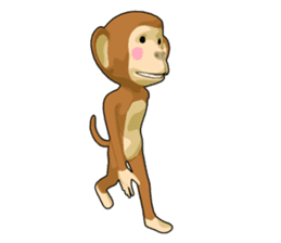 Gesture monkey sticker #9115570