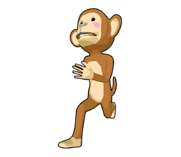 Gesture monkey sticker #9115571