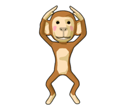 Gesture monkey sticker #9115572