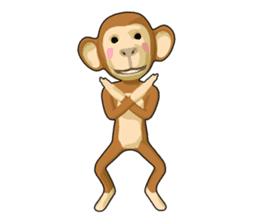 Gesture monkey sticker #9115573