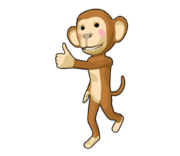 Gesture monkey sticker #9115574