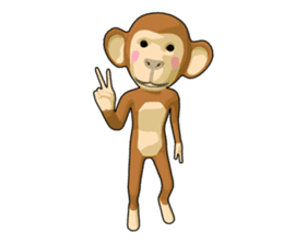 Gesture monkey sticker #9115575