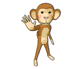 Gesture monkey sticker #9115576