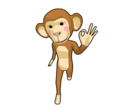 Gesture monkey sticker #9115577