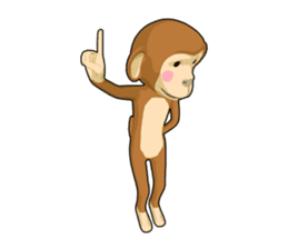 Gesture monkey sticker #9115578