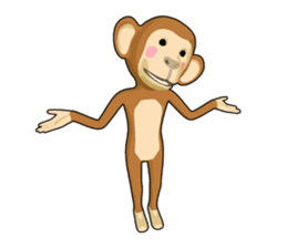 Gesture monkey sticker #9115579