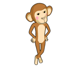 Gesture monkey sticker #9115580