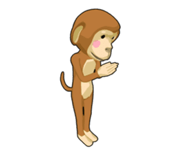 Gesture monkey sticker #9115584