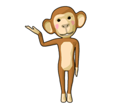 Gesture monkey sticker #9115585
