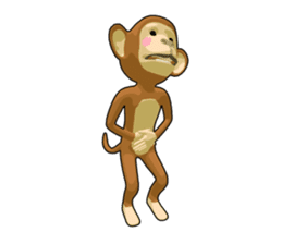 Gesture monkey sticker #9115586