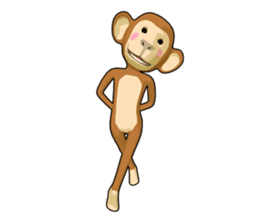 Gesture monkey sticker #9115588