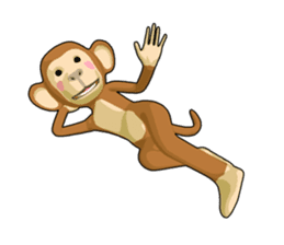 Gesture monkey sticker #9115592