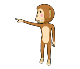 Gesture monkey sticker #9115593