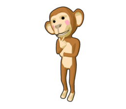 Gesture monkey sticker #9115594