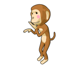 Gesture monkey sticker #9115595