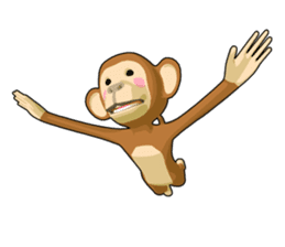 Gesture monkey sticker #9115598