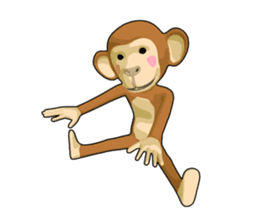 Gesture monkey sticker #9115600