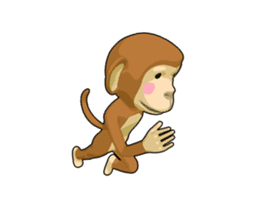 Gesture monkey sticker #9115601