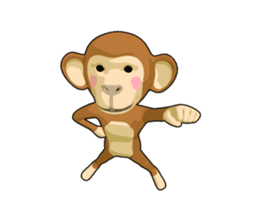 Gesture monkey sticker #9115602