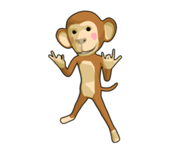 Gesture monkey sticker #9115603