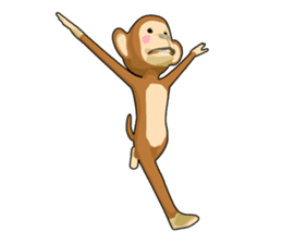 Gesture monkey sticker #9115604