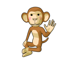 Gesture monkey sticker #9115605