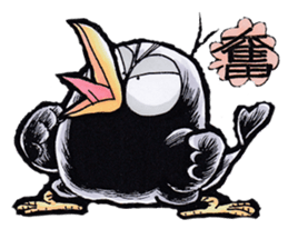 crow of car sticker #9116091