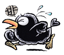 crow of car sticker #9116092