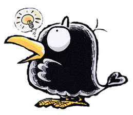 crow of car sticker #9116100