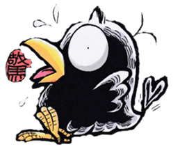 crow of car sticker #9116103
