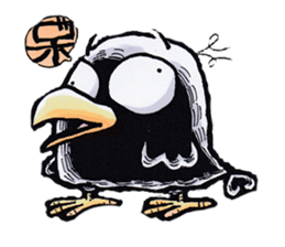 crow of car sticker #9116105