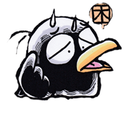 crow of car sticker #9116106