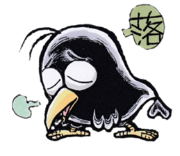 crow of car sticker #9116116
