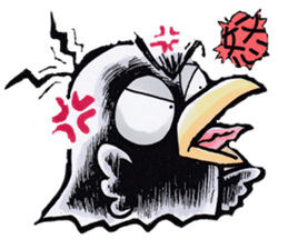 crow of car sticker #9116120