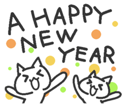 Akeome New Year cat sticker #9117158