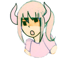 horn girls sticker #9117890